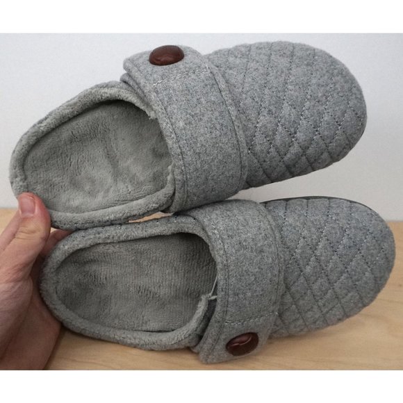 VIONIC Carlin Quilted Orthotic Arch Support Gray Slippers Size 6 - Picture 8 of 9